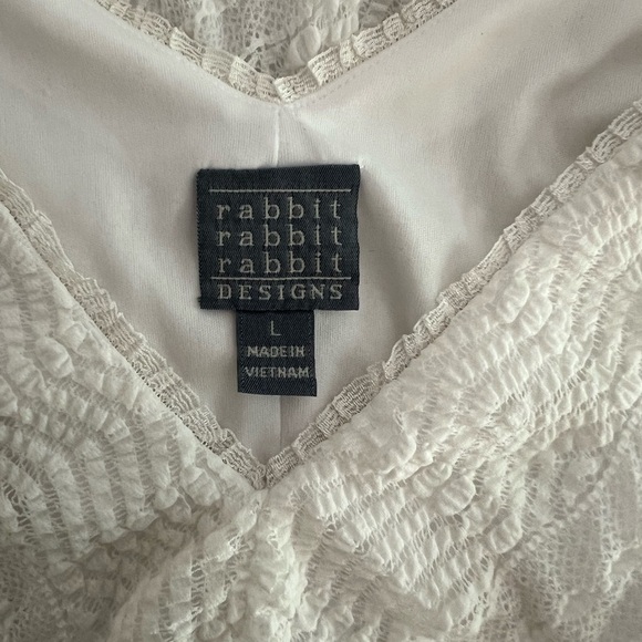 White Rabbit Rabbit Rabbit Sleeveless Stretch Lace Dress - Picture 3 of 4